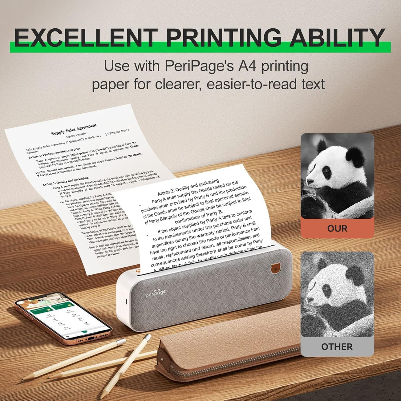 Portable PeriPage A40 Printer