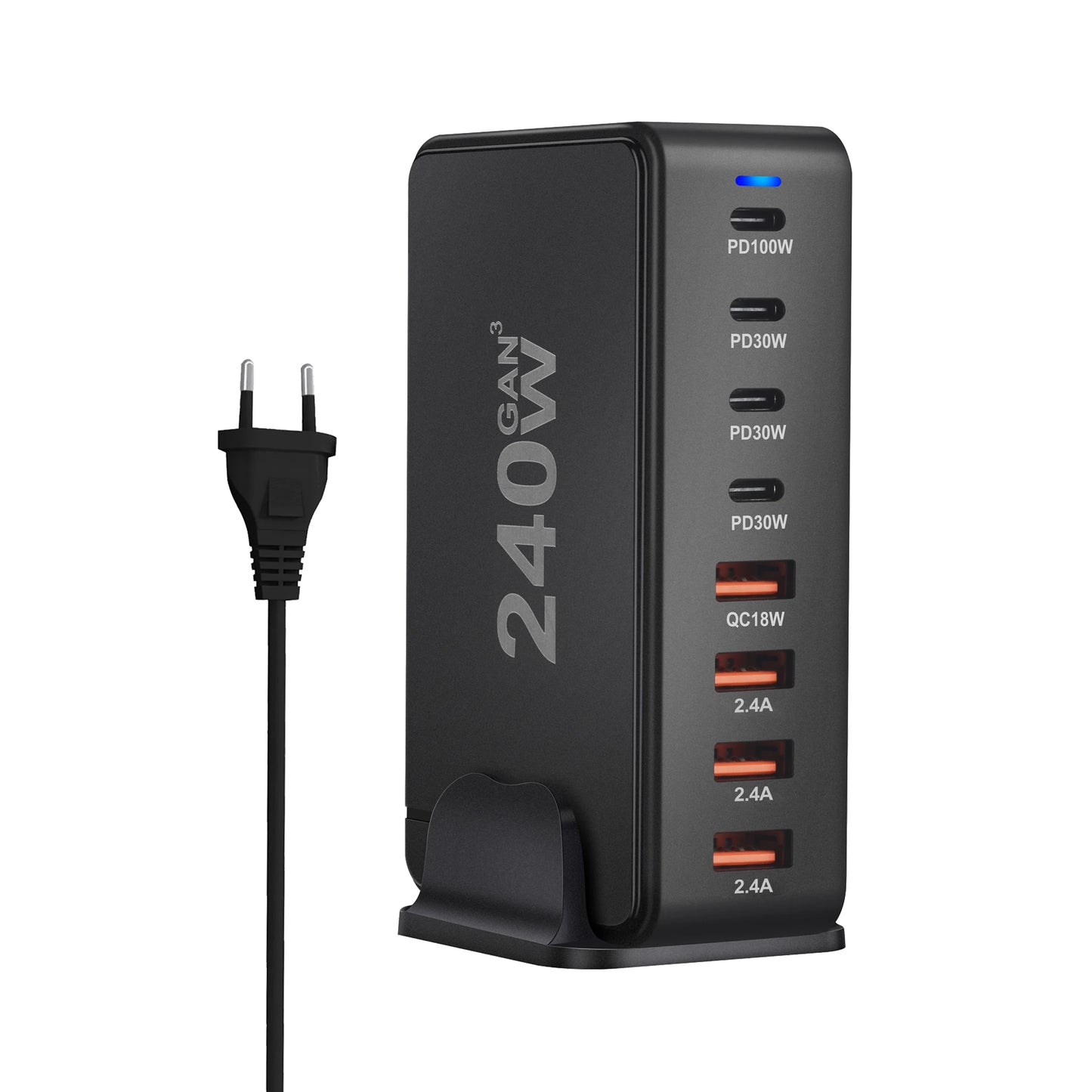 240W 8-Port USB Type C Desktop Charger