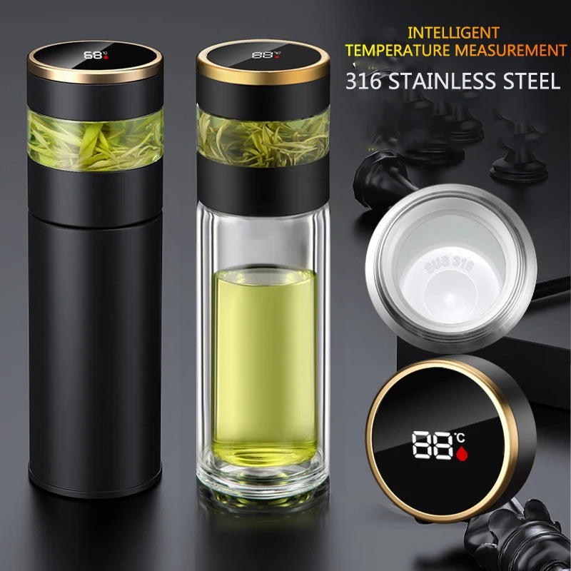 450ml Tea Infuser Vacuum Flask LED Display